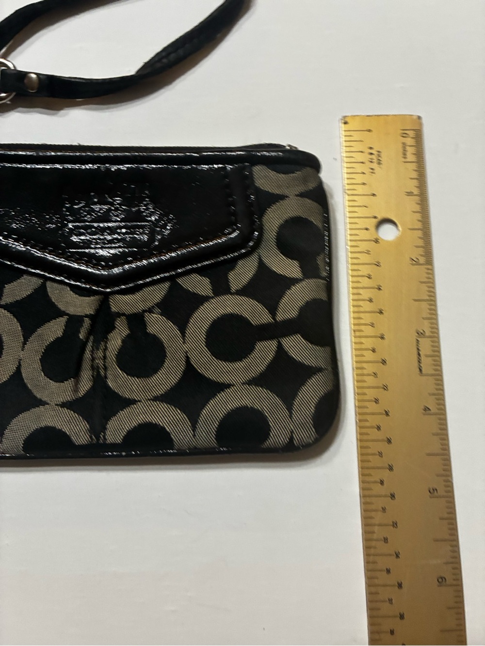 Coach Black Signature C Wristlet/Clutch - Picture 8 of 10